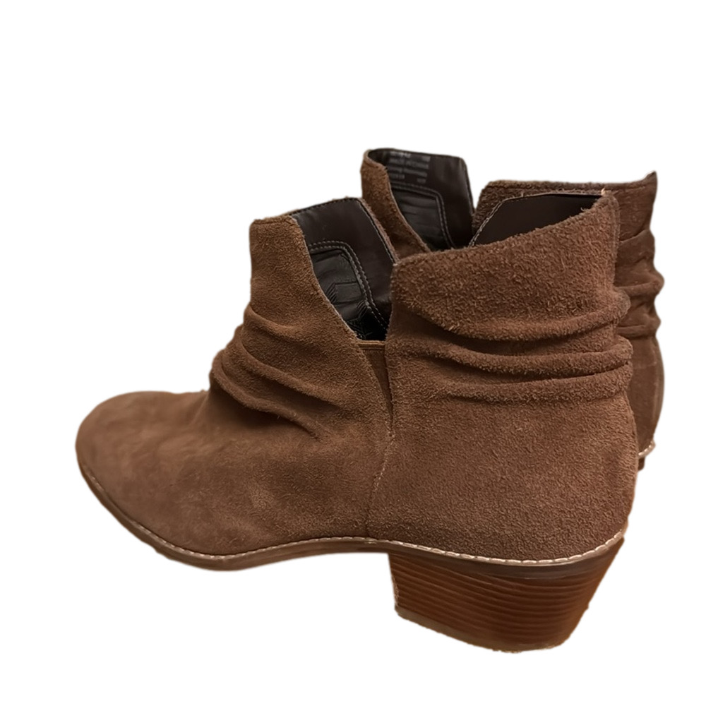COLE HAAN Brown Mahogany Suede Alayna Slouch Booties, Womens Size 10 - Picture 3 of 9